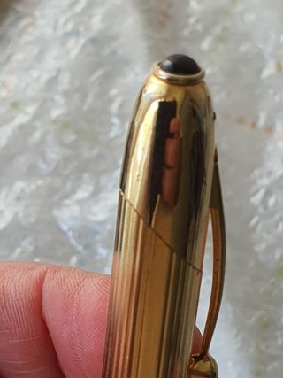 2 Bolígrafos Dorados y Plateados inox crom 
