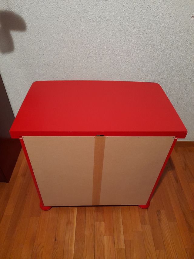 Cómoda infantil Ikea 3 cajones rosa