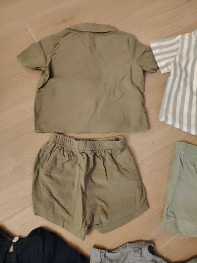 Conjunto verde camisa y shorts