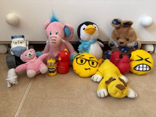 Lote Peluches Minnie, Oso, Conejo, Elefante