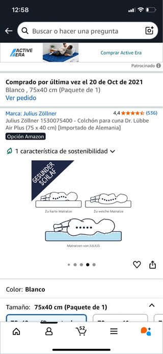 Colchón para cuna