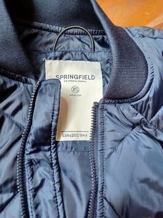 Cazadora bomber azul marino 165- 34. Abrigosa