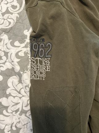 Polo Tom Tailor manga larga verde talla S