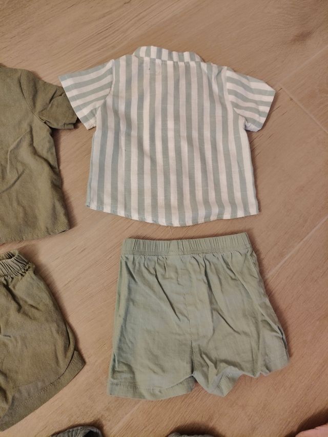 Conjunto bebé rayas camisa y pantalón
