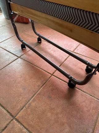 Cama Plegable Gris y Blanca más colchón