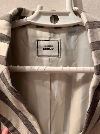 Americana Pimkie rayas gris y blanco Talla S