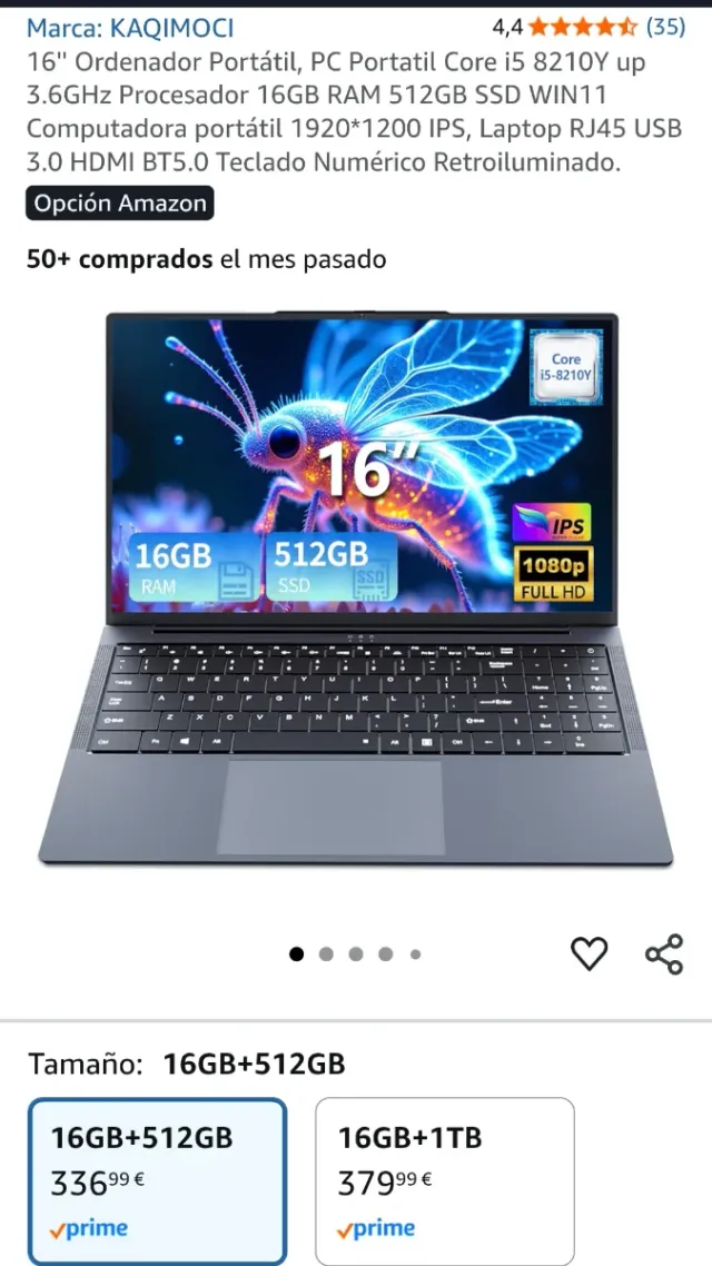 Portatile 16'' Intel Core i5 NUOVO DA INAUGURARE