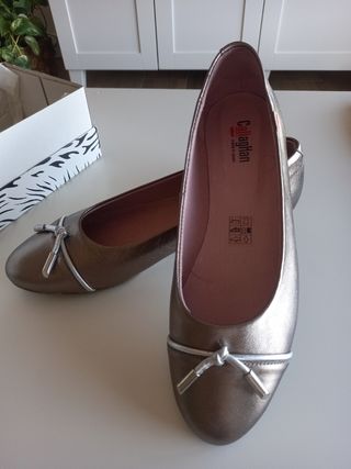 Bailarinas piel Callaghan T40 metalizadas
