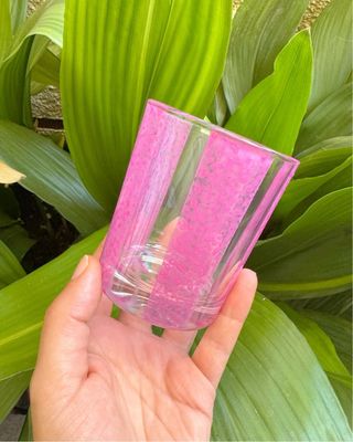 Copos coloridos vintage de vidro