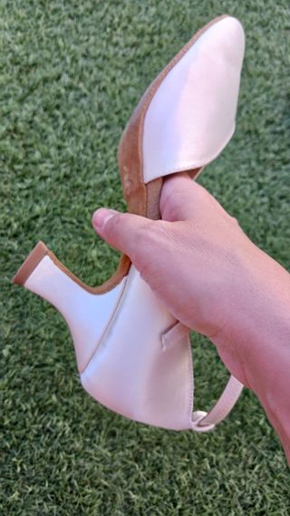 Zapatos de baile y/ o boda beige y piel mujer