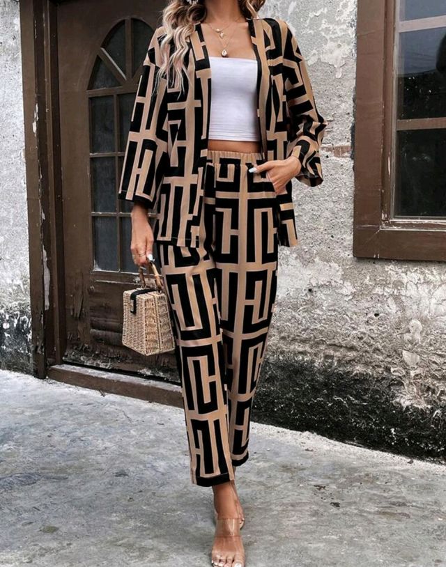 Conjunto SHEIN beige y negro