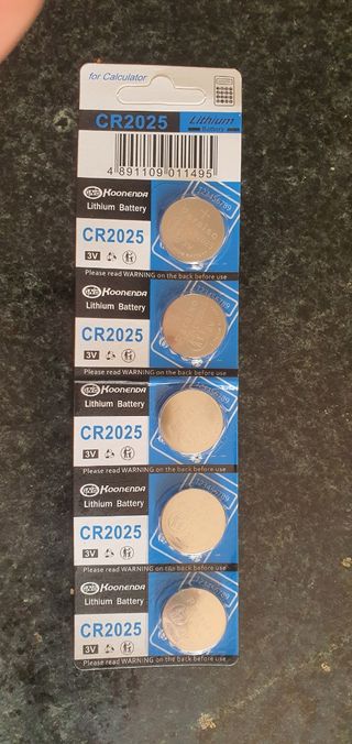 Pilas KOONENDA CR2025 Litio (Paquete 5)