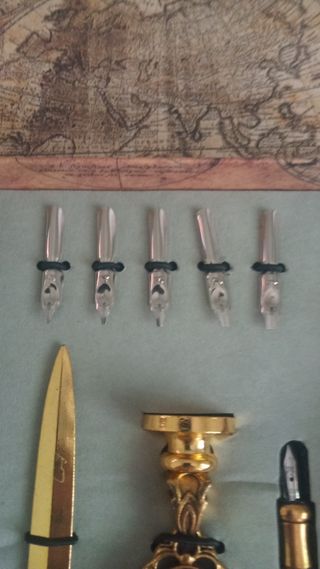 Juego de plumas de caligrafía vintage