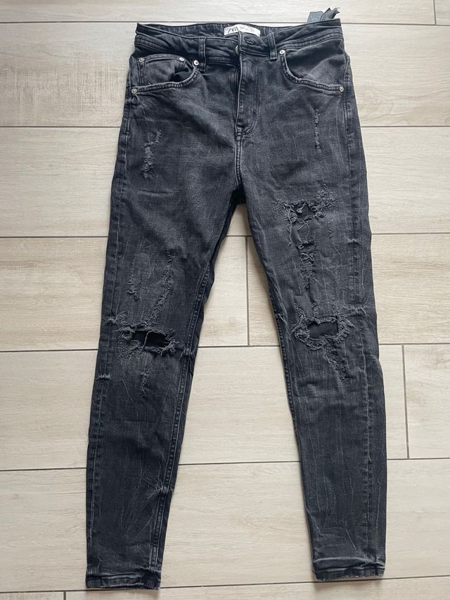 Jeans Zara grigi strappati