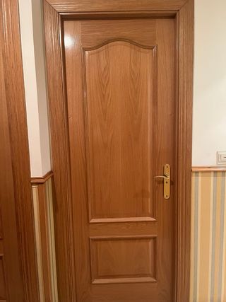 Conjunto puertas roble con cristal