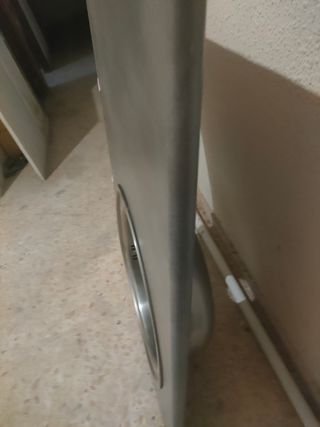 2 encimeras gris cemento con fregadero redondo