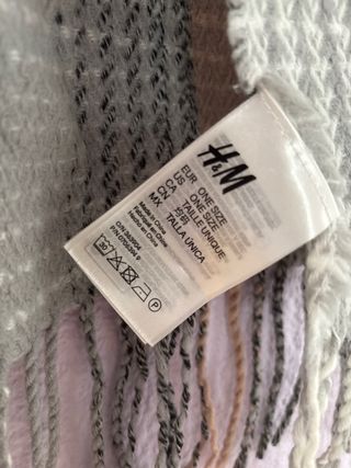 Pasmina cuadros gris y rosa