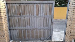 Puerta corredera garaje hierro forjado