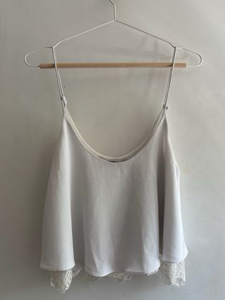 Blusa Zara Blanca Talla S