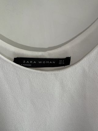 Blusa Zara Blanca Talla S