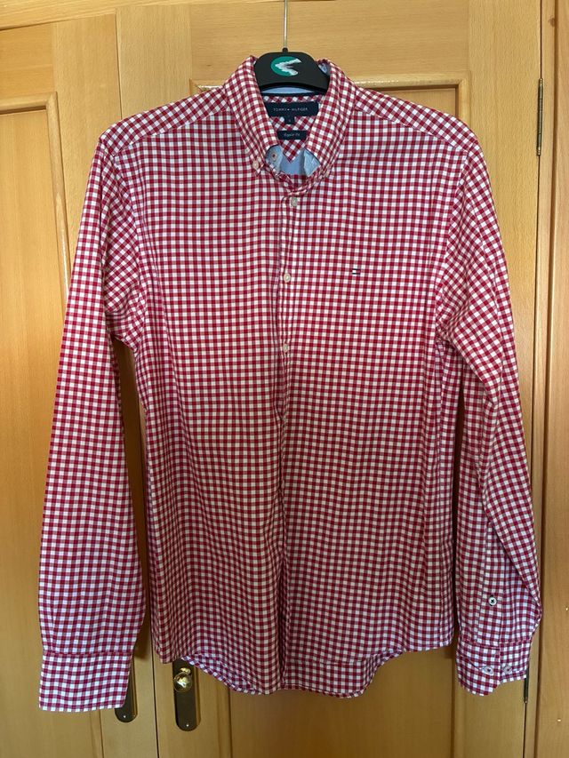 Camisa Tommy Hilfiger cuadros roja UNISEX