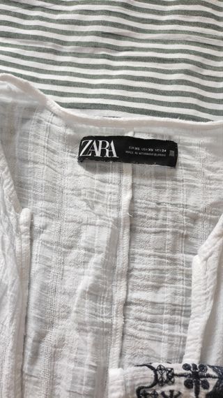 Sobrecamisa Zara bordada Talla XS