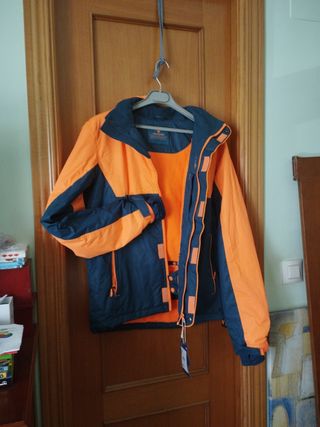 Chaqueta de Nieve Naranja y verde azulado