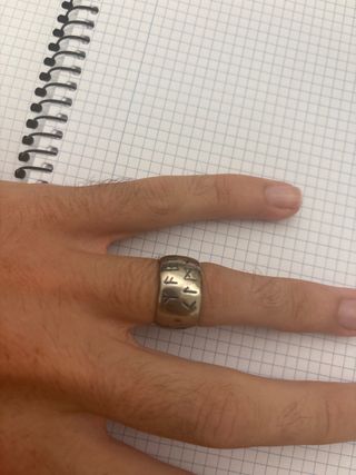 Anillo Plata de Ley con Runas Mágicas
