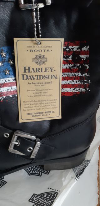 Stivali Harley-Davidson neri con bandiera USA