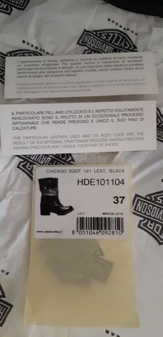 Stivali Harley-Davidson neri con bandiera USA