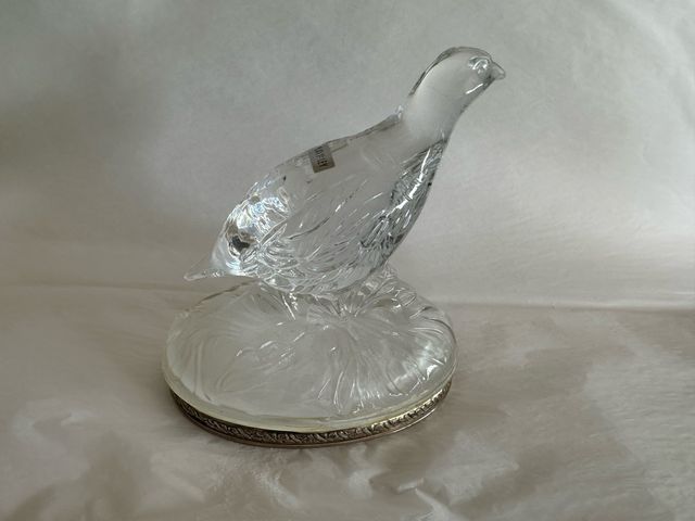 Figura de cristal con base de plata