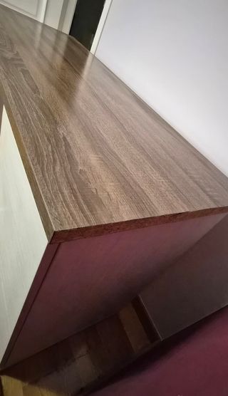 Escritorio moderno madera y blanco