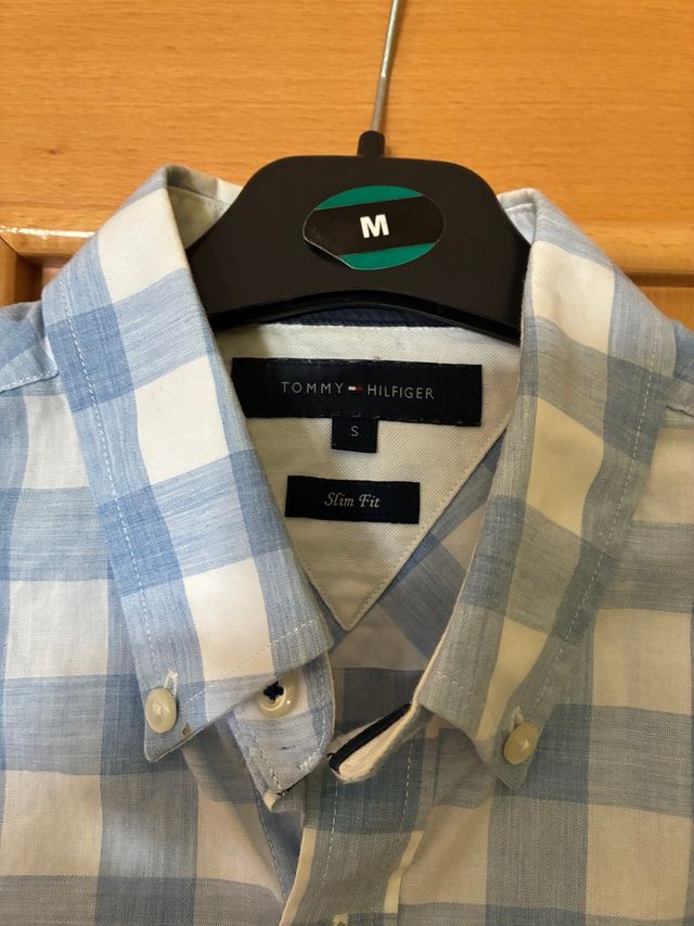 Camisa Tommy Hilfiger cuadros azul Talla M