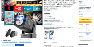 Proyector Negro Auto Focus 1080P Apps