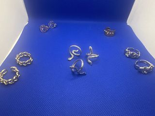 Anillos ajustables plateados