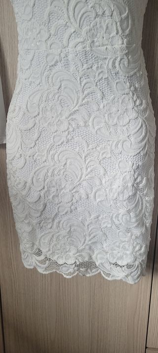 Lote 2 vestidos encaje blanco