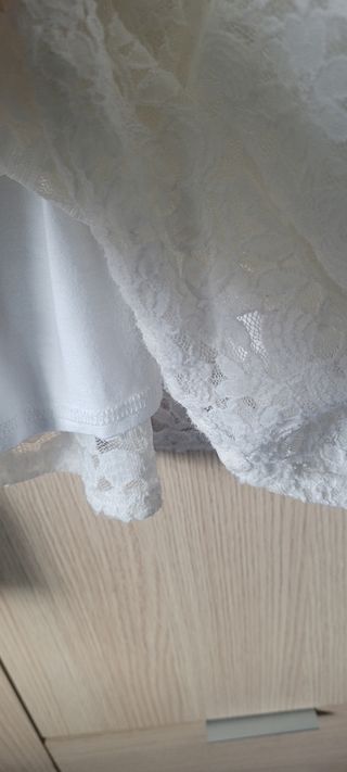 Lote 2 vestidos encaje blanco