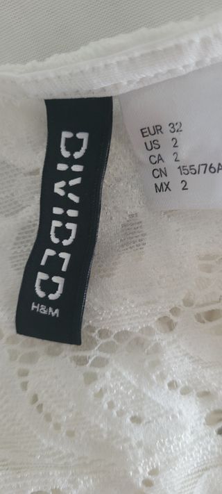 Lote 2 vestidos encaje blanco