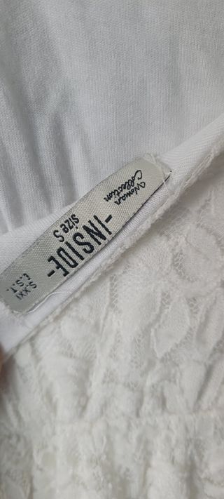 Lote 2 vestidos encaje blanco