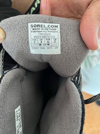 Botas Sorel Invierno Nieve Unisex Negras