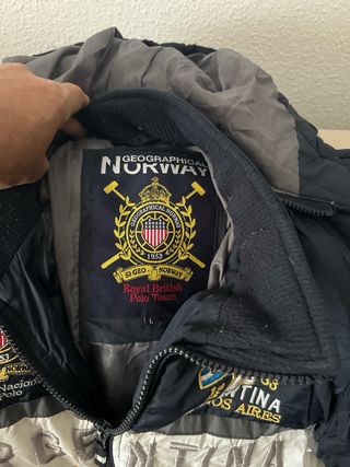 Cazadora Argentina Polo Negra Gris Blanca