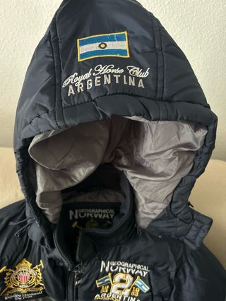 Cazadora Argentina Polo Negra Gris Blanca