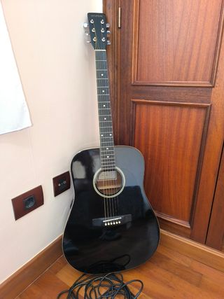 Guitarra Acústica Hyundai Negra