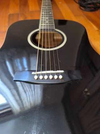 Guitarra Acústica Hyundai Negra