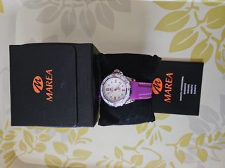 Reloj Marea Morado y Plateado