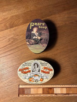 2 Latas Vintage Jabón Inglés Pears y Mrs. Beeton