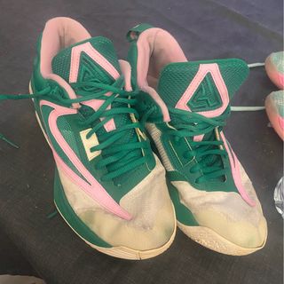 Zapatillas Baloncesto Verdes y Rosas