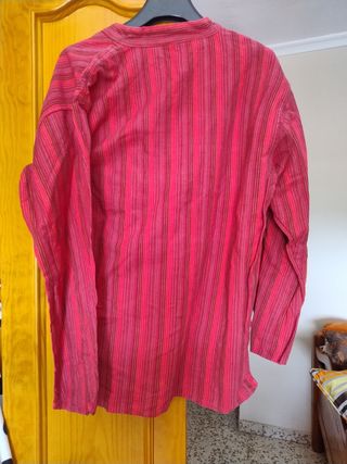 Camisa hombre rayas rosas y rojas