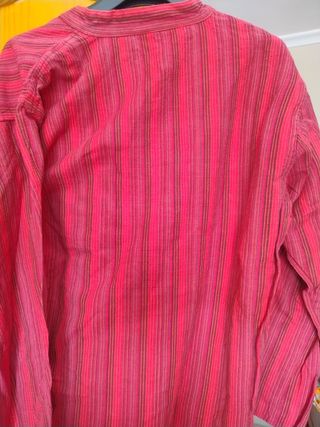 Camisa hombre rayas rosas y rojas