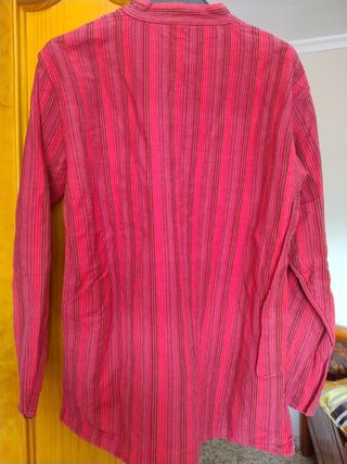 Camisa hombre rayas rosas y rojas